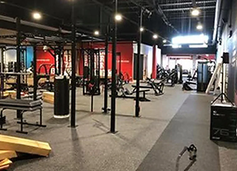 Gym lighting scheme, commercial electrical work by Aldridge Electrical