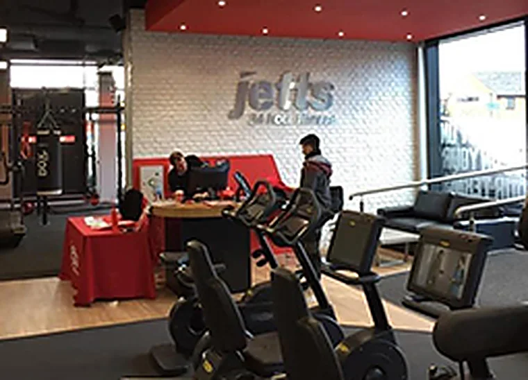 Gym reception fit-out, commercial electrical work by Aldridge Electrical