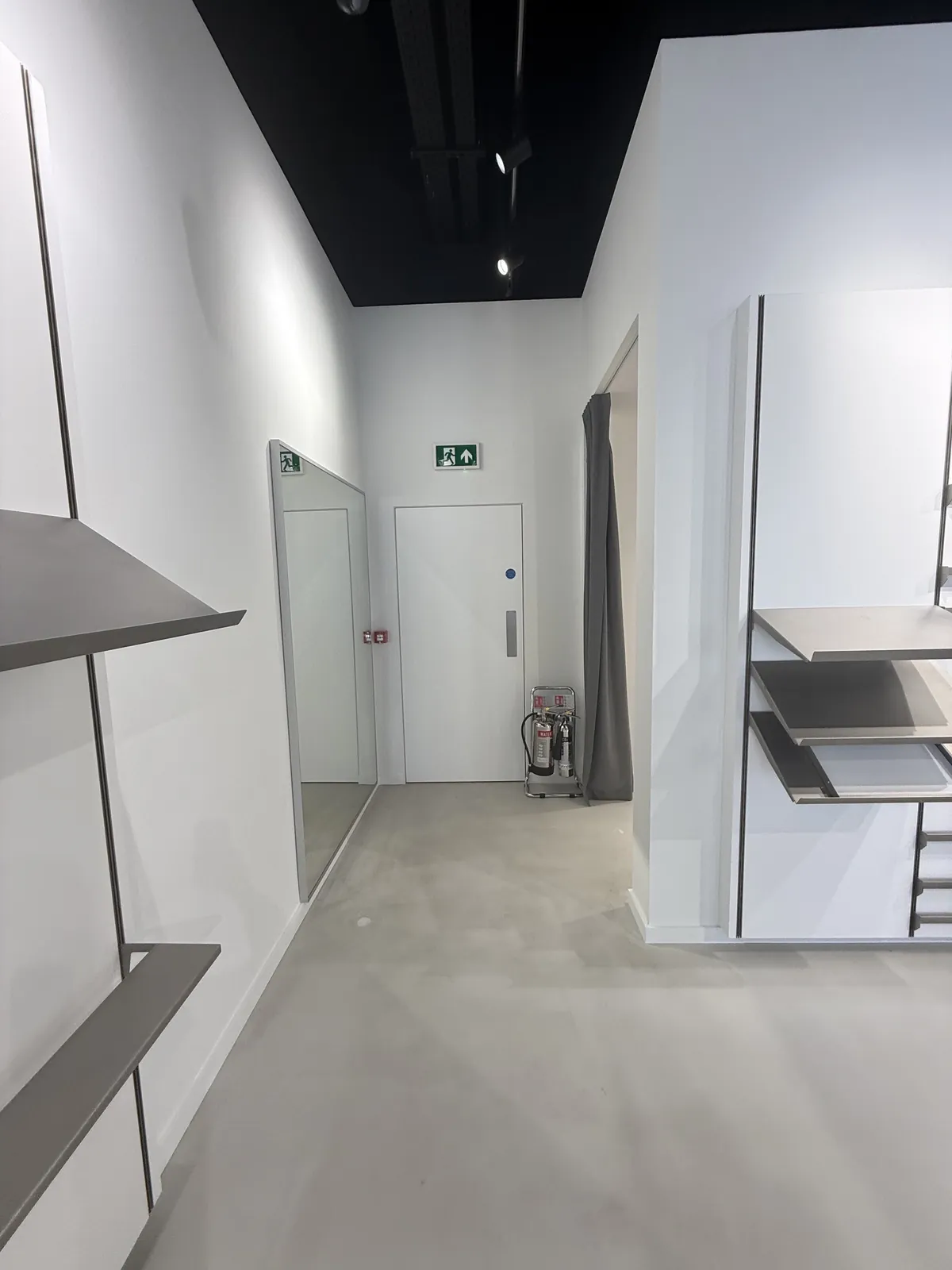 Shelving & LED corner, Salomon Liverpool commercial fit-out by Aldridge Electrical